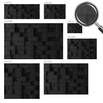 Fotomural decorativo para cabecero de cama con diseño de cubos tridimensionales