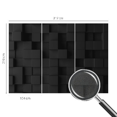 Fotomural decorativo para cabecero de cama con diseño de cubos tridimensionales