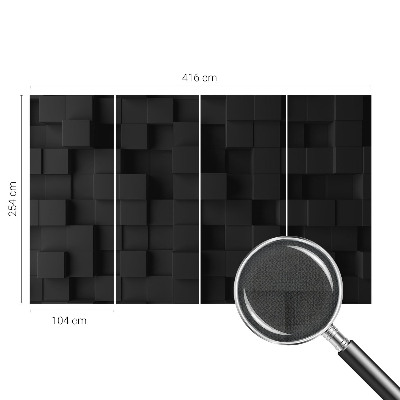 Fotomural decorativo para cabecero de cama con diseño de cubos tridimensionales