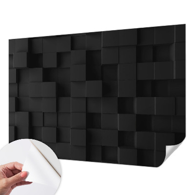 Fotomural decorativo para cabecero de cama con diseño de cubos tridimensionales