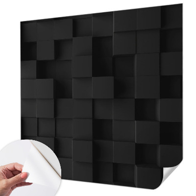 Fotomural decorativo para cabecero de cama con diseño de cubos tridimensionales