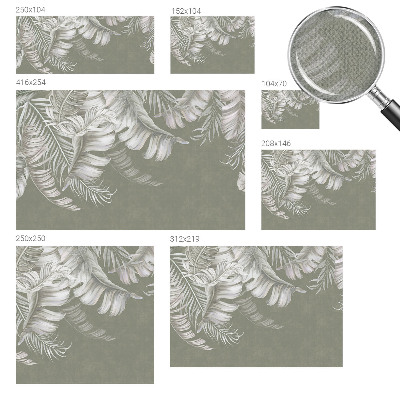 Fotomural decorativo para cabecero de cama Hojas delicadas