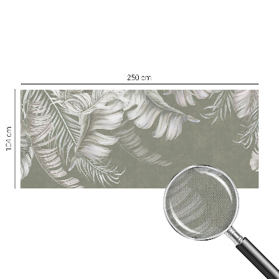 Fotomural decorativo para cabecero de cama con hojas delicadas como motivo