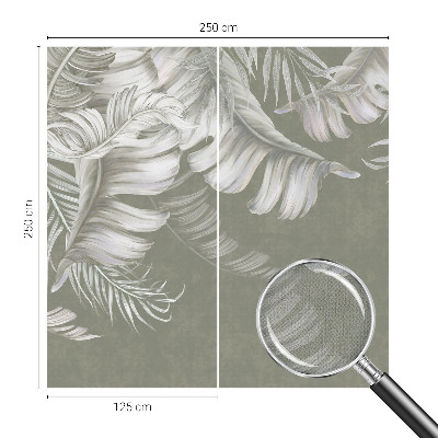 Fotomural decorativo para cabecero de cama Hojas delicadas