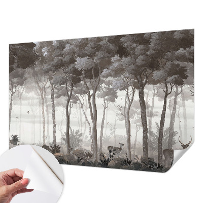 Papel mural con patrón decorativo con motivo 'Magia del bosque' para decoración de paredes