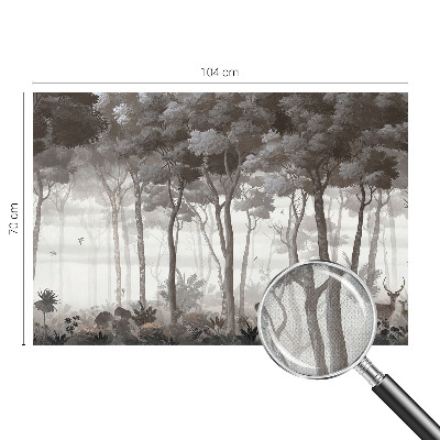 Papel mural con patrón decorativo con motivo 'Magia del bosque' para decoración de paredes