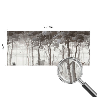 Papel mural con patrón decorativo con motivo 'Magia del bosque' para decoración de paredes