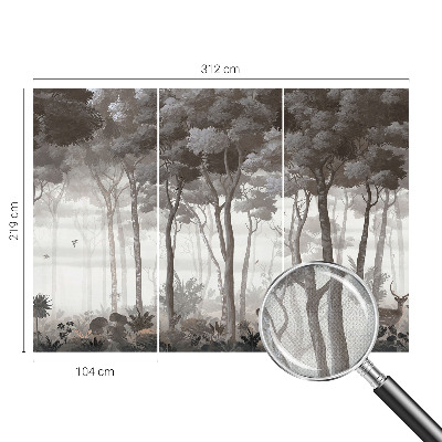 Papel mural con patrón decorativo con motivo 'Magia del bosque' para decoración de paredes