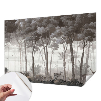 Papel mural con patrón decorativo con motivo 'Magia del bosque' para decoración de paredes
