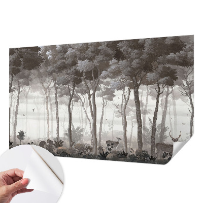 Papel mural con patrón decorativo con motivo 'Magia del bosque' para decoración de paredes