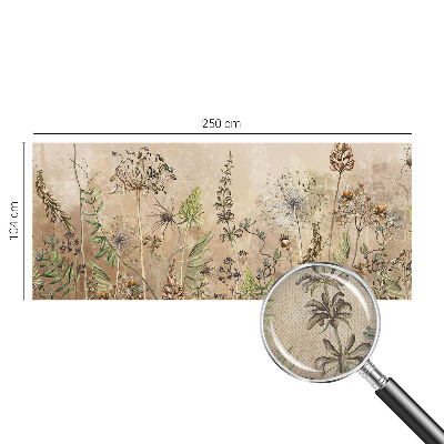 Mural de pared con estampado hermoso Flores rústicas