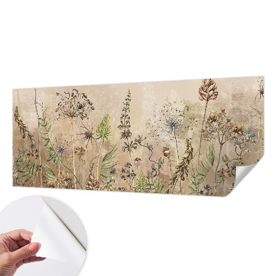 Mural de pared con estampado hermoso Flores rústicas