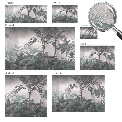 Papel mural texturado decorativo con motivo de naturaleza exótica