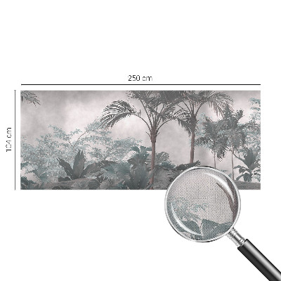 Papel mural texturado decorativo con motivo de naturaleza exótica