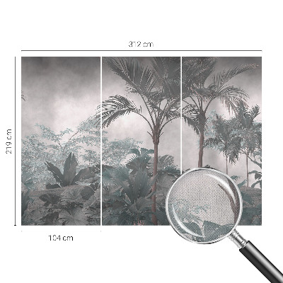 Papel mural texturado decorativo con motivo de naturaleza exótica