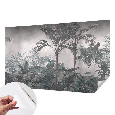Papel mural texturado decorativo con motivo de naturaleza exótica