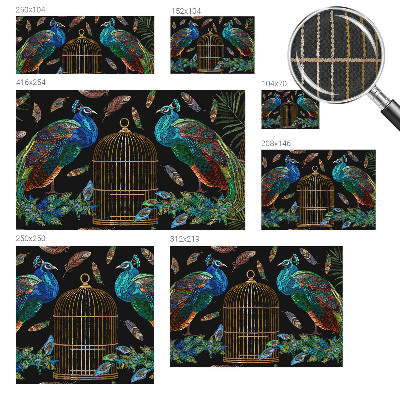 Fotomural decorativo para cabecero de cama Imagen de pavo real