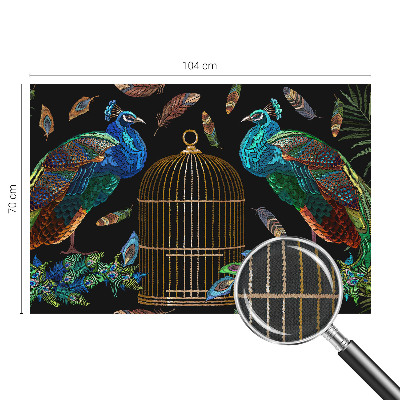 Fotomural decorativo para cabecero de cama Imagen de pavo real