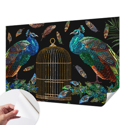 Fotomural decorativo para cabecero de cama Imagen de pavo real