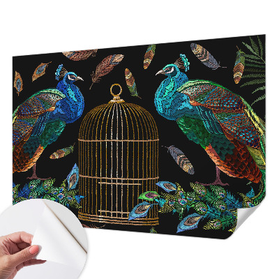 Fotomural decorativo para cabecero de cama Imagen de pavo real