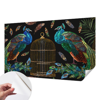 Fotomural decorativo para cabecero de cama Imagen de pavo real