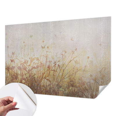 Papel mural con patrón decorativo armonía de pradera