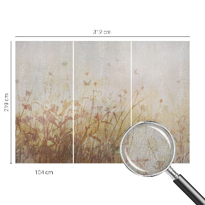 Papel mural con patrón decorativo armonía de pradera