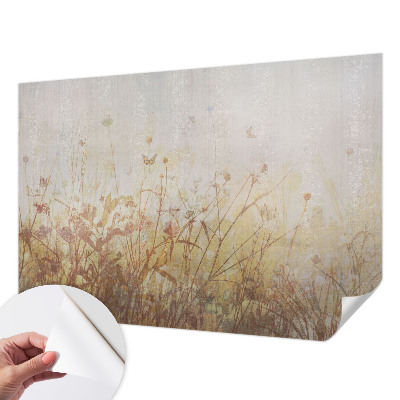 Papel mural con patrón decorativo armonía de pradera