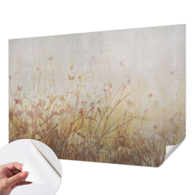 Papel mural con patrón decorativo armonía de pradera