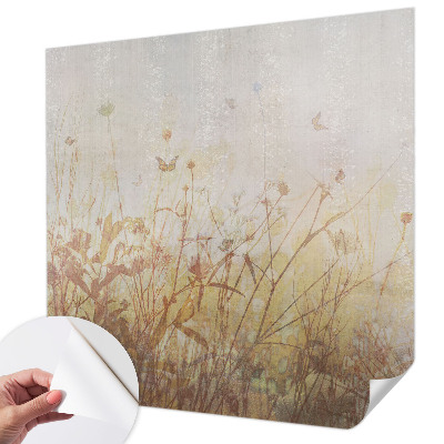 Papel mural con patrón decorativo armonía de pradera