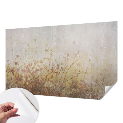 Papel mural con patrón decorativo armonía de pradera