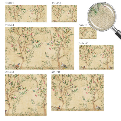 Papel mural texturado decorativo con detalles florales