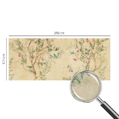 Papel mural texturado decorativo con detalles florales