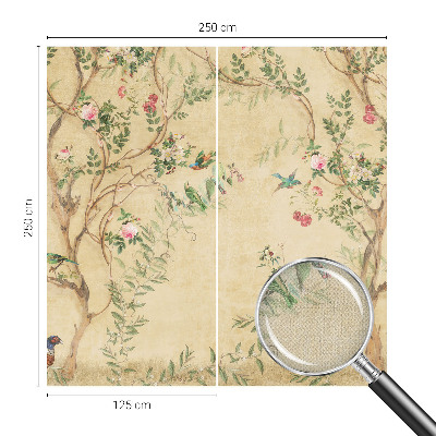 Papel mural texturado decorativo con detalles florales