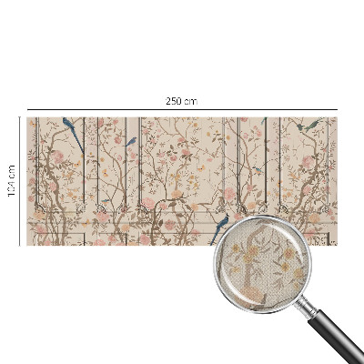 Mural de pared con estampado hermoso Pájaros y flores