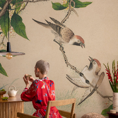 Fotomural decorativo para cabecero de cama Dúo clásico