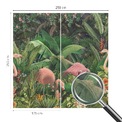 Mural de pared con estampado hermoso flamencos rosas