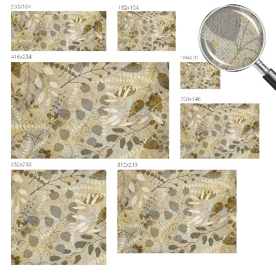 Mural de pared con estampado hermoso hojas de ramitas