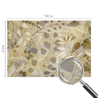 Mural de pared con estampado hermoso hojas de ramitas