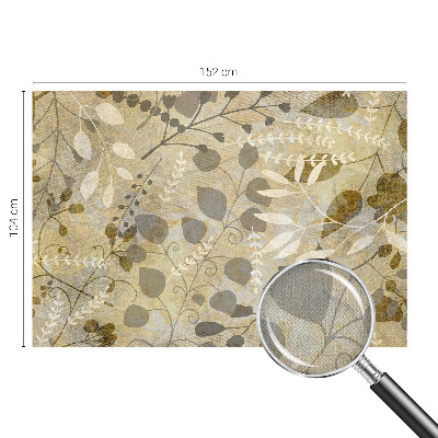 Mural de pared con estampado hermoso hojas de ramitas