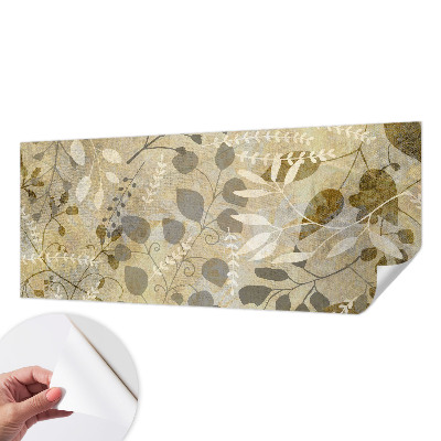 Mural de pared con estampado hermoso hojas de ramitas