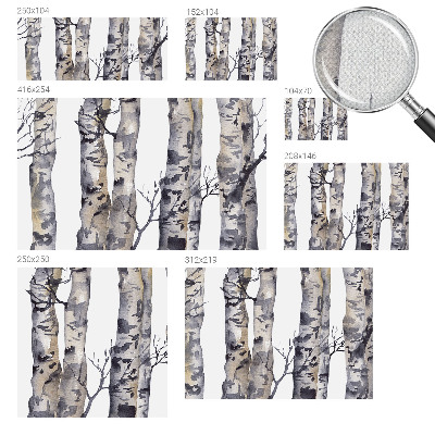 Papel mural texturado decorativo con diseño de bosque de álamos