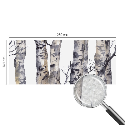 Papel mural texturado decorativo con diseño de bosque de álamos
