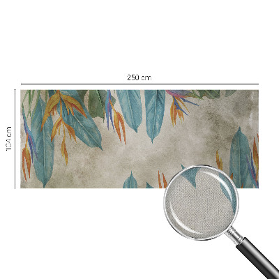 Fotomural decorativo para cabecero de cama con diseño de flores tropicales