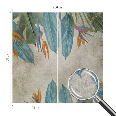 Fotomural decorativo para cabecero de cama con diseño de flores tropicales