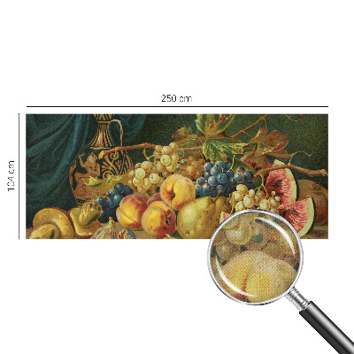 Mural de pared con estampado hermoso con un motivo de frutas de estilo encantador