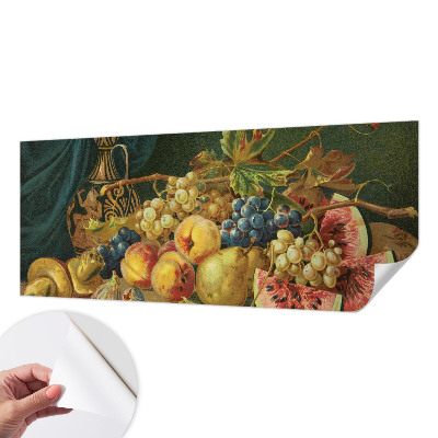 Mural de pared con estampado hermoso con un motivo de frutas de estilo encantador
