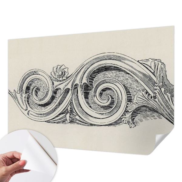 Papel mural con patrón decorativo Adorno para plantas