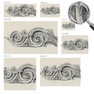 Papel mural con patrón decorativo Adorno para plantas