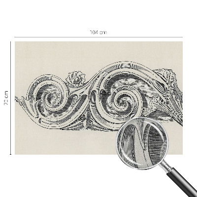 Papel mural con patrón decorativo Adorno para plantas